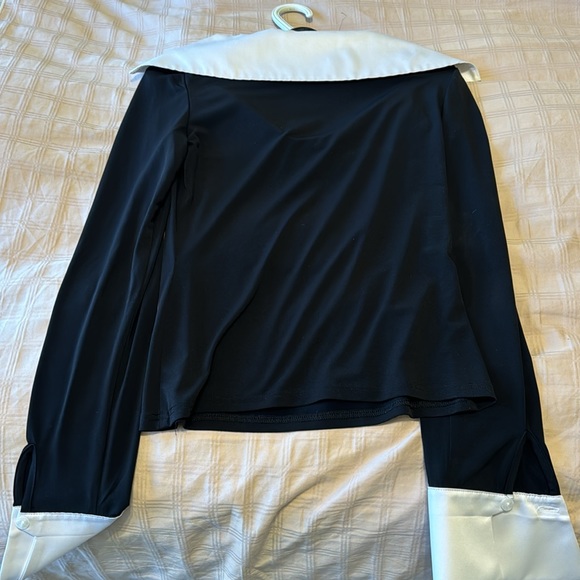 Joseph Ribkoff black and white top - Picture 3 of 4